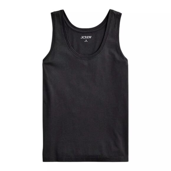 J. Crew Women's Sleeveless Pima Tank Top Black Size Large NWT - Picture 1 of 4